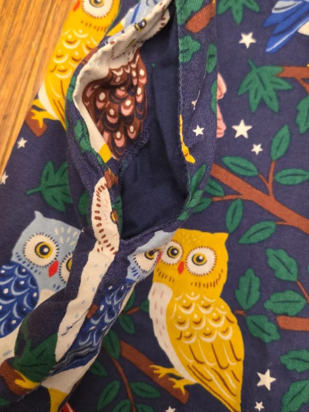 Mini Boden Owl Dress - Size 7-8 - Girls Dress / Tunic with Pockets - Yellow Navy